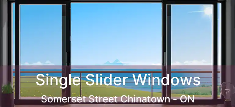  Single Slider Windows Somerset Street Chinatown - ON