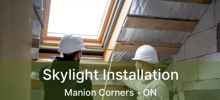 Skylight Installation Manion Corners - ON