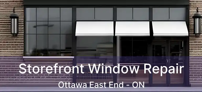 Storefront Window Repair Ottawa East End - ON