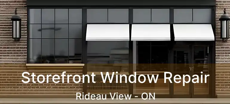 Storefront Window Repair Rideau View - ON