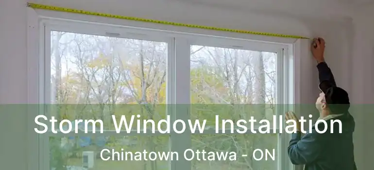 Storm Window Installation Chinatown Ottawa - ON