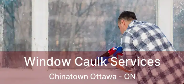 Window Caulk Services Chinatown Ottawa - ON