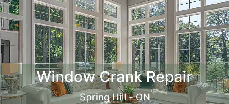  Window Crank Repair Spring Hill - ON