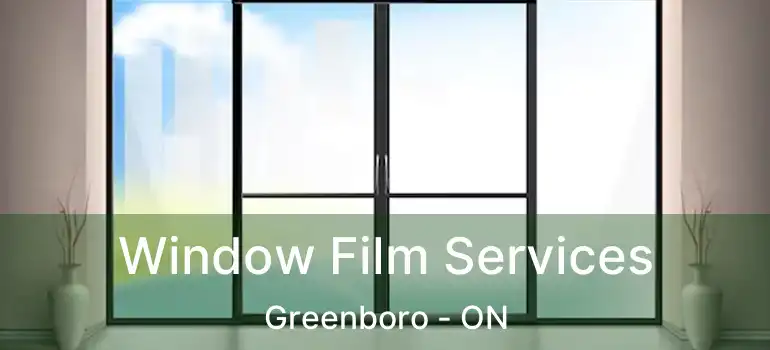 Window Film Services Greenboro - ON
