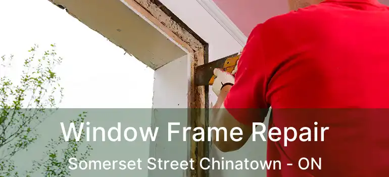  Window Frame Repair Somerset Street Chinatown - ON