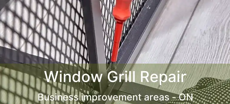  Window Grill Repair Business improvement areas - ON