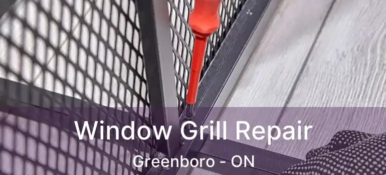  Window Grill Repair Greenboro - ON