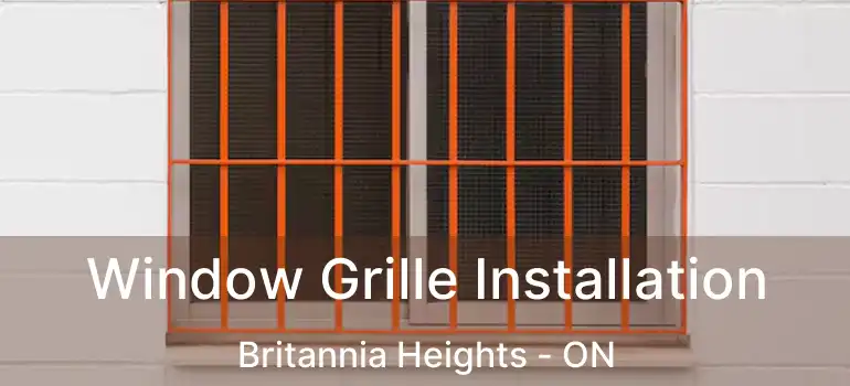 Window Grille Installation Britannia Heights - ON