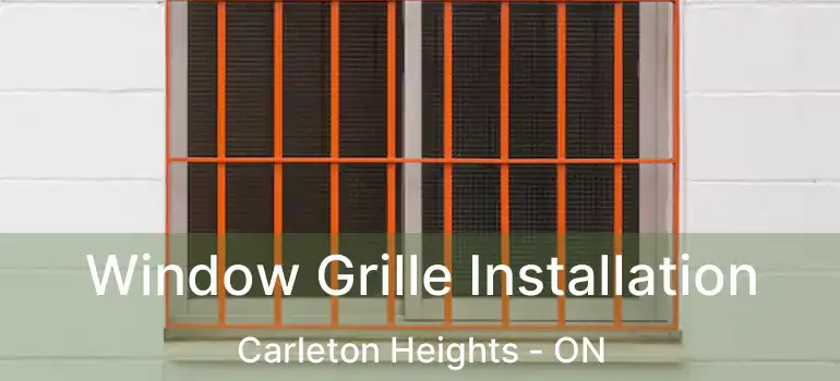  Window Grille Installation Carleton Heights - ON
