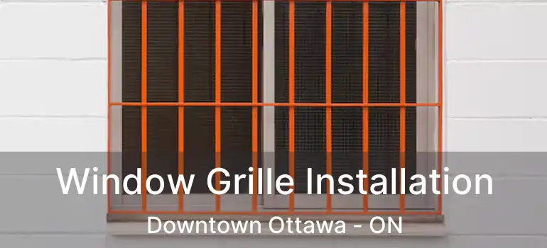  Window Grille Installation Downtown Ottawa - ON