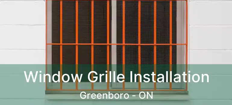 Window Grille Installation Greenboro - ON