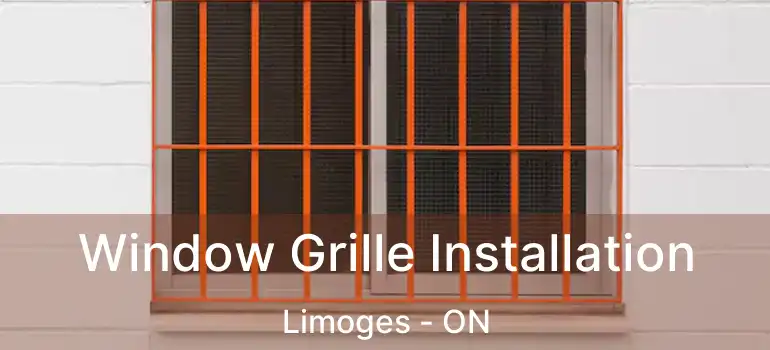  Window Grille Installation Limoges - ON
