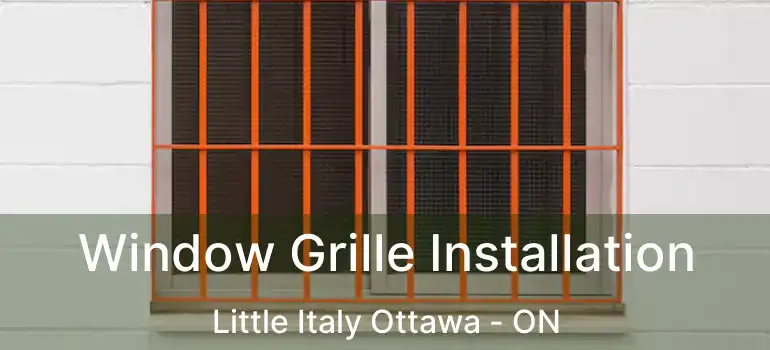  Window Grille Installation Little Italy Ottawa - ON