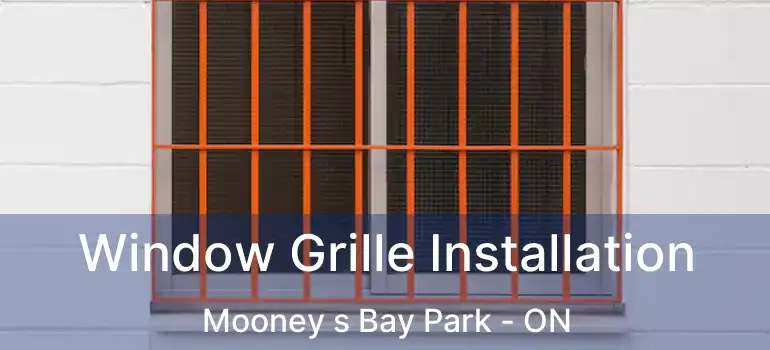 Window Grille Installation Mooney s Bay Park - ON