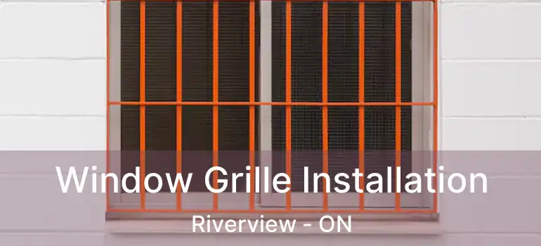  Window Grille Installation Riverview - ON
