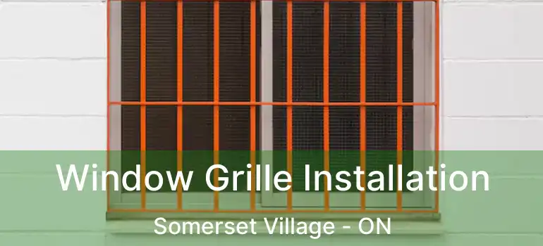  Window Grille Installation Somerset Village - ON