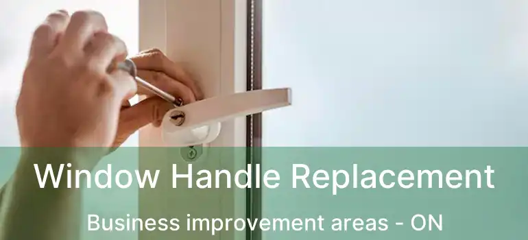 Window Handle Replacement Business improvement areas - ON