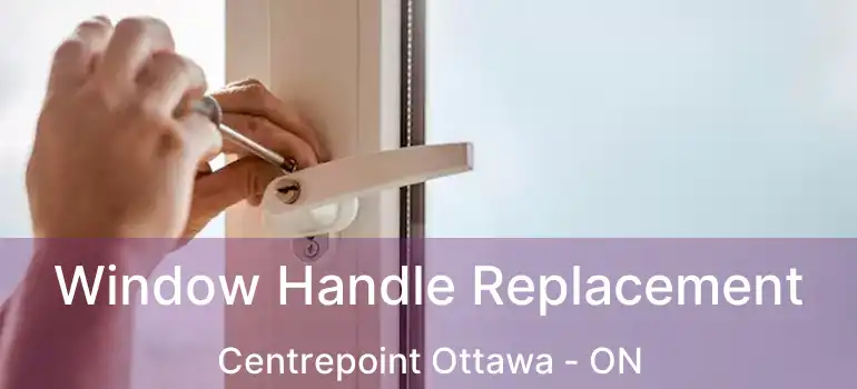 Window Handle Replacement Centrepoint Ottawa - ON