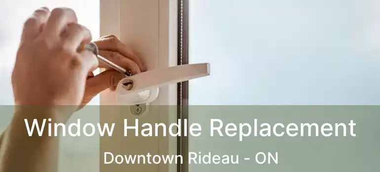 Window Handle Replacement Downtown Rideau - ON