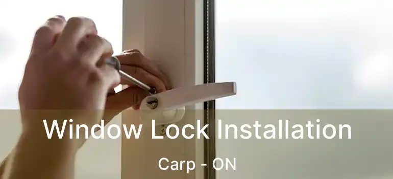 Window Lock Installation Carp - ON