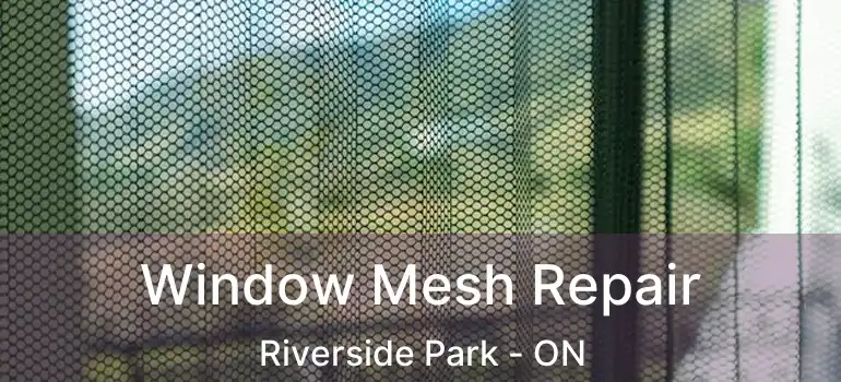  Window Mesh Repair Riverside Park - ON