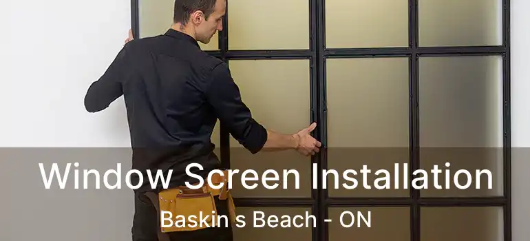  Window Screen Installation Baskin s Beach - ON