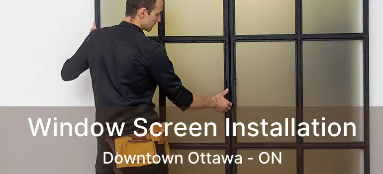 Window Screen Installation Downtown Ottawa - ON