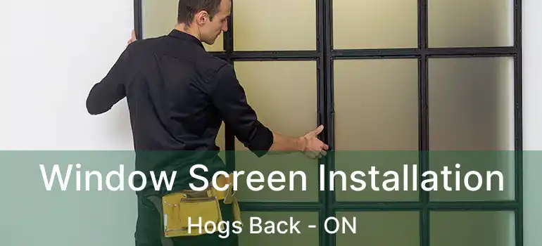 Window Screen Installation Hogs Back - ON
