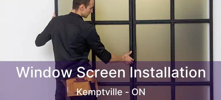 Window Screen Installation Kemptville - ON