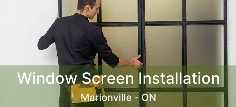  Window Screen Installation Marionville - ON