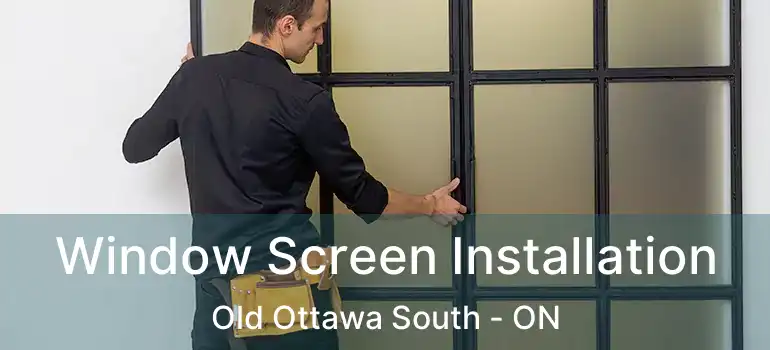 Window Screen Installation Old Ottawa South - ON