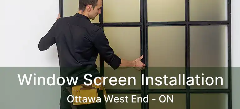 Window Screen Installation Ottawa West End - ON
