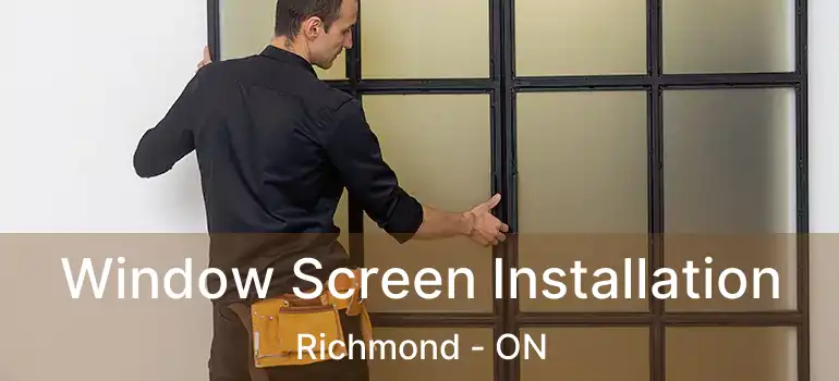  Window Screen Installation Richmond - ON