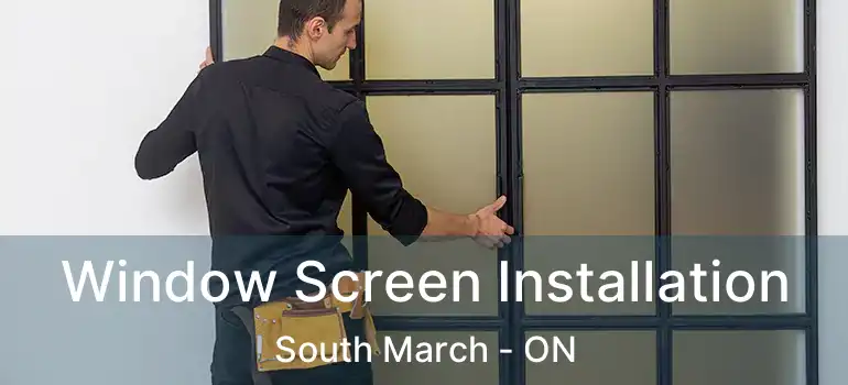  Window Screen Installation South March - ON