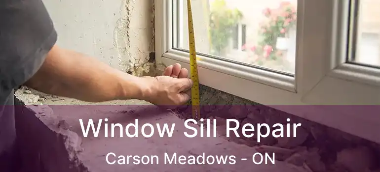 Window Sill Repair Carson Meadows - ON